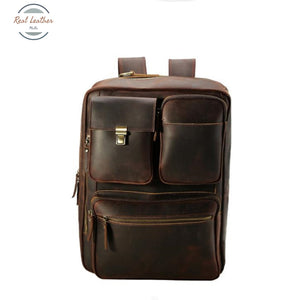 Two Way Leather Large Capacity Briefcase