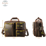 Two Way Leather Large Capacity Briefcase