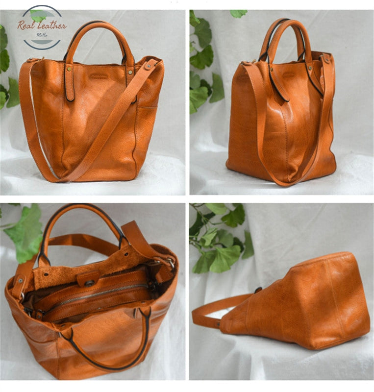 Two Way Leather Tote Bag