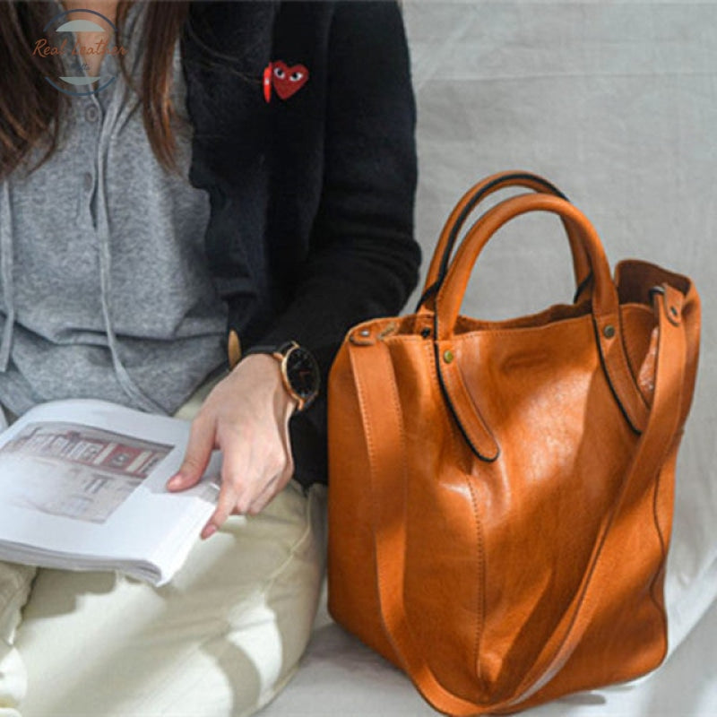 Two Way Leather Tote Bag