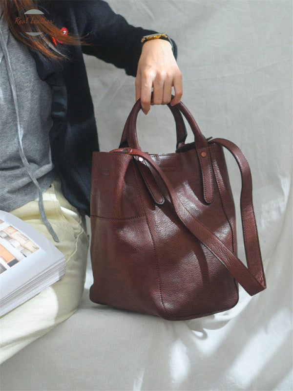 Two Way Leather Tote Bag
