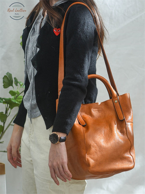 Two Way Leather Tote Bag