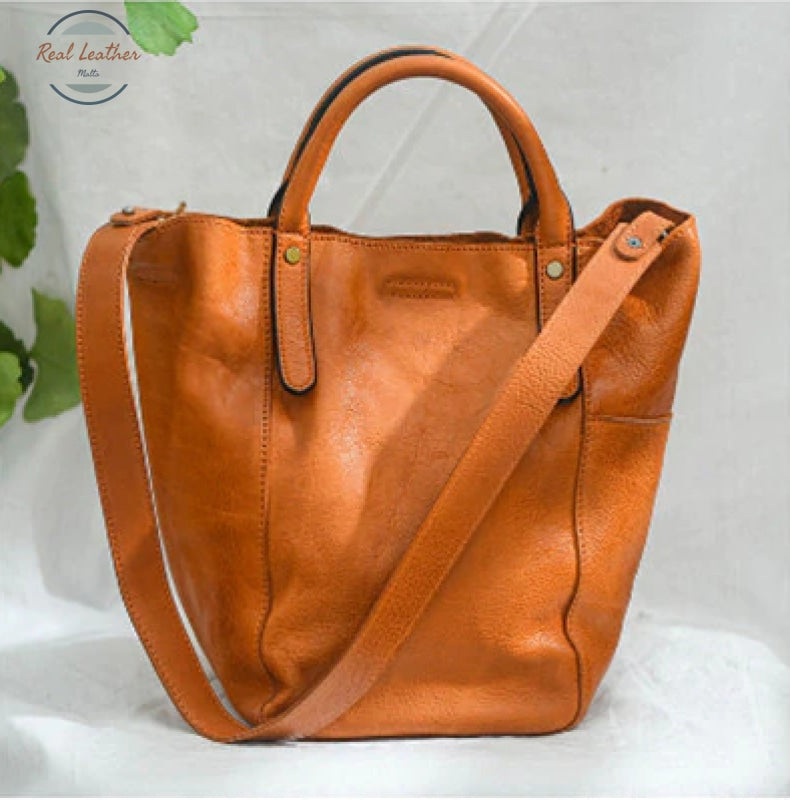 Two Way Leather Tote Bag