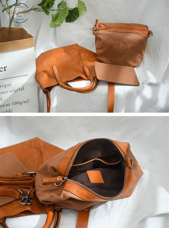 Two Way Leather Tote Bag