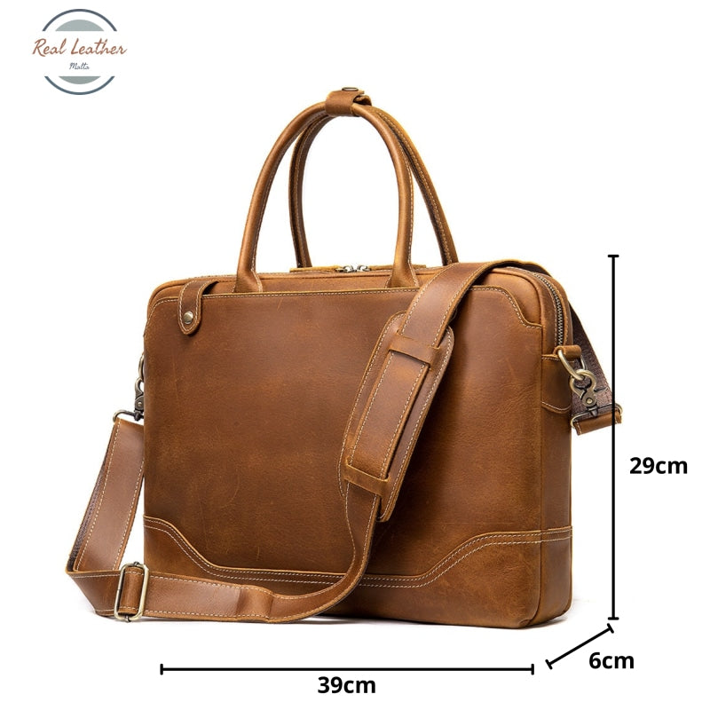 Vintage Brown Leather Briefcase Briefcases