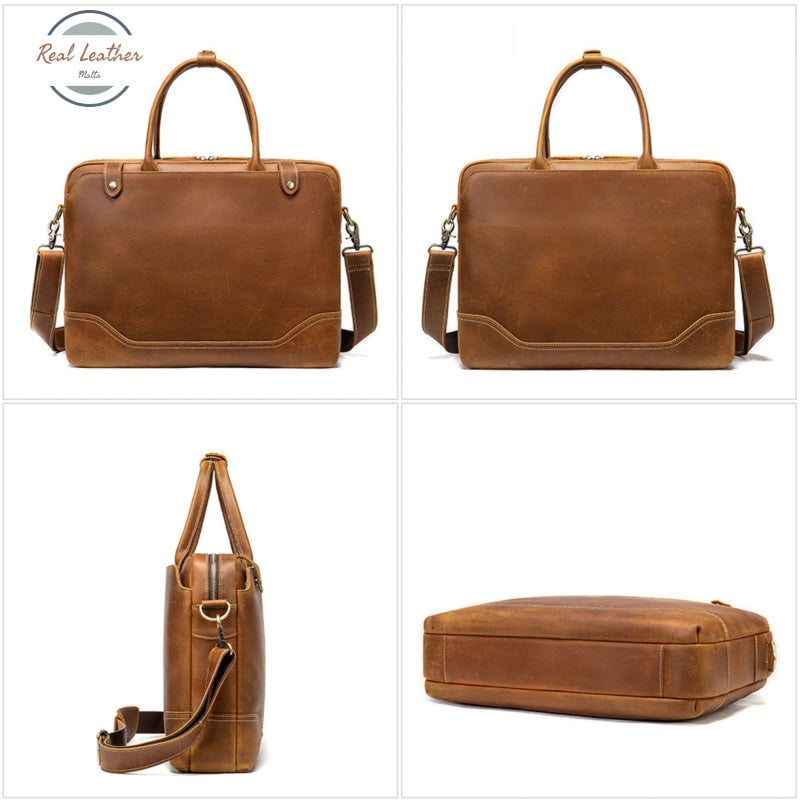 Vintage Brown Leather Briefcase Briefcases