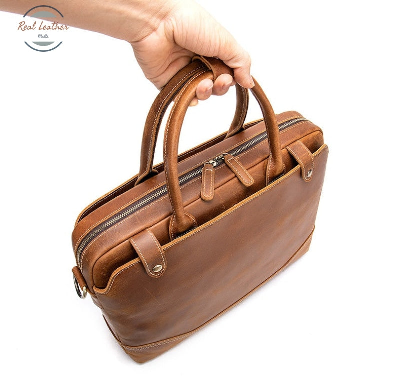 Vintage Brown Leather Briefcase Briefcases