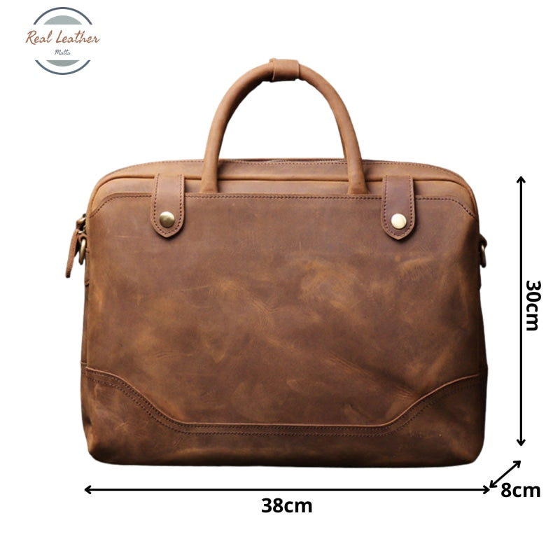 Vintage Canvas Leather Briefcase Briefcases