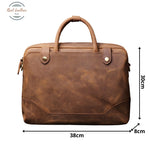 Vintage Canvas Leather Briefcase Briefcases