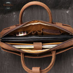 Vintage Canvas Leather Briefcase