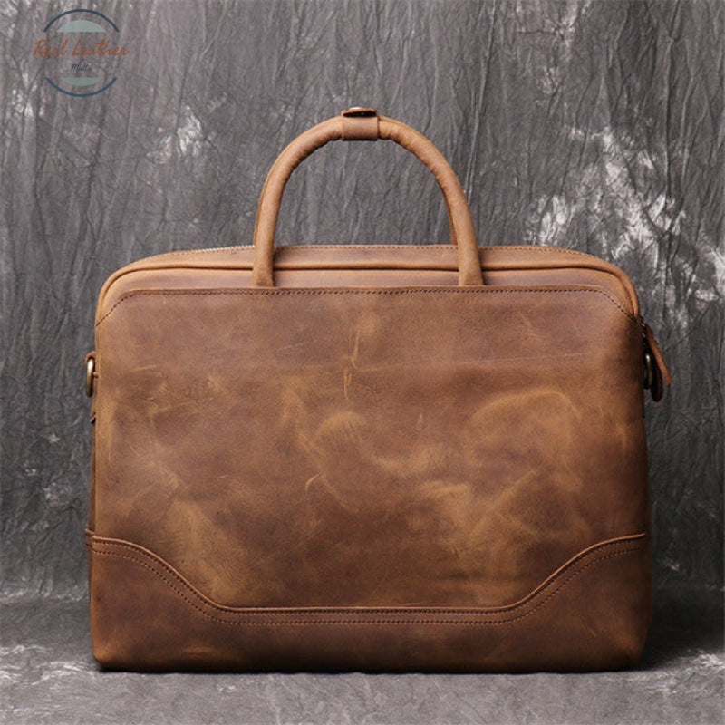 Vintage Canvas Leather Briefcase