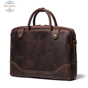 Vintage Canvas Leather Briefcase