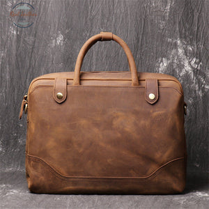 Vintage Canvas Leather Briefcase