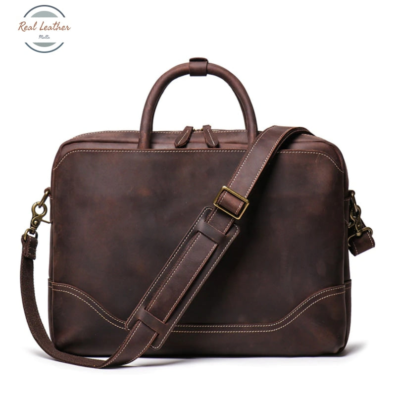 Vintage Canvas Leather Briefcase