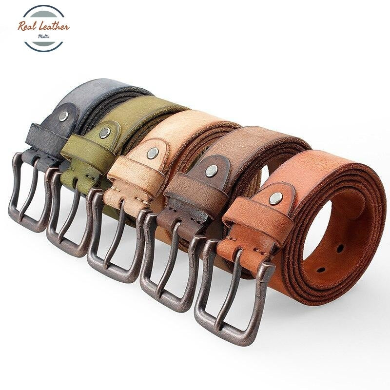 Vintage Genuine Leather Buckle Belt Belts