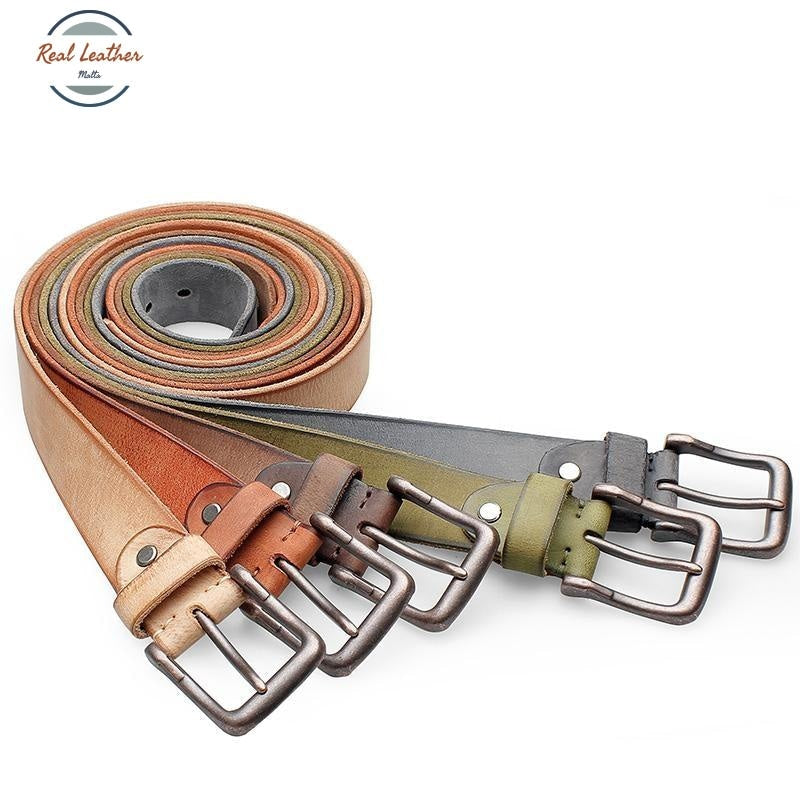 Vintage Genuine Leather Buckle Belt Belts