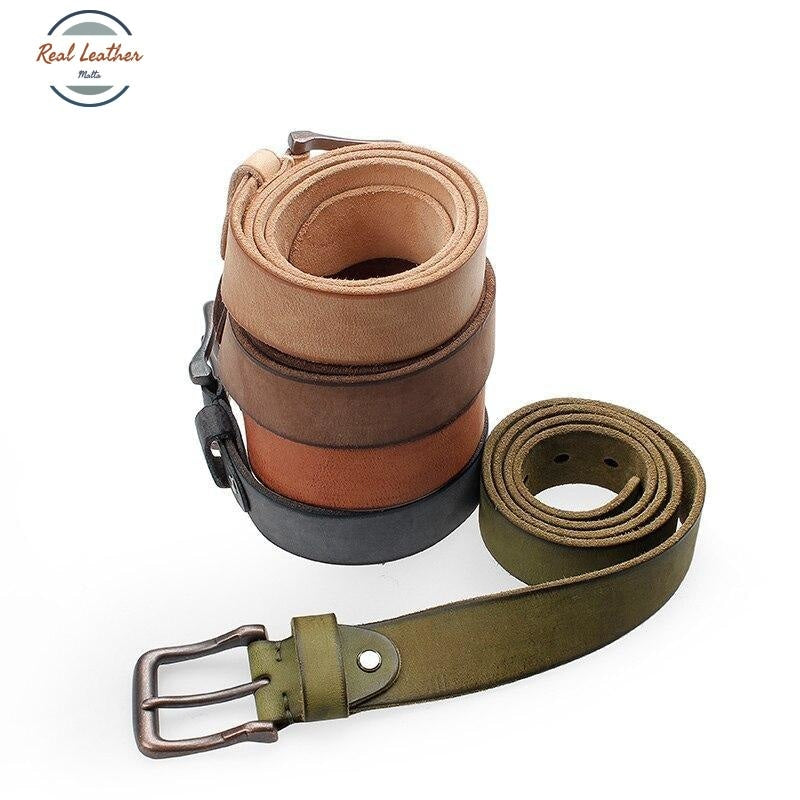 Vintage Genuine Leather Buckle Belt Belts