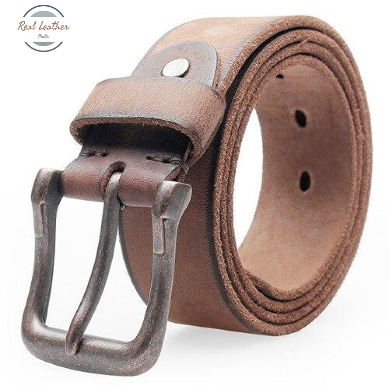 Vintage Genuine Leather Buckle Belt Coffee / 120Cm Belts