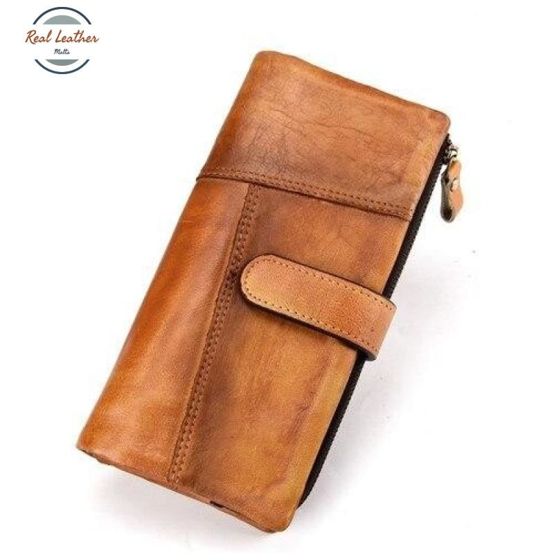 Vintage Genuine Leather Phone / Organizer Yellow Cases