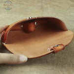 Vintage Handmade Eyeglasses Box Hard Genuine Leather
