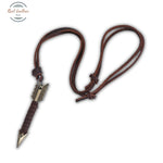 Vintage Leather Arrow Pendant Necklace Accessories Brown