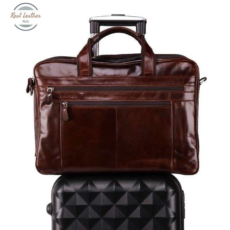 Vintage Genuine Leather Laptop Bag / Cross Body Bags