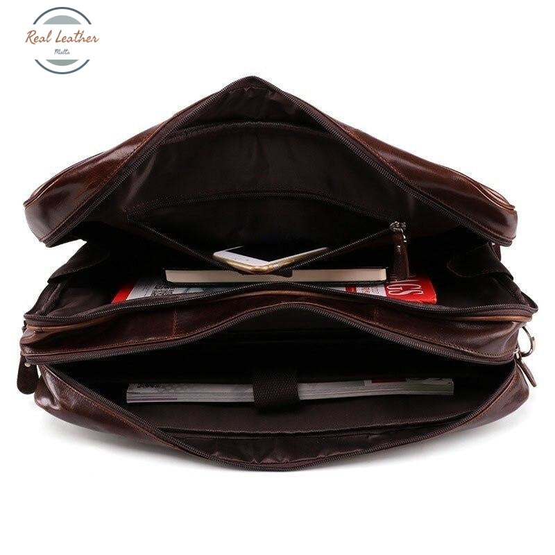Vintage Genuine Leather Laptop Bag / Cross Body Bags