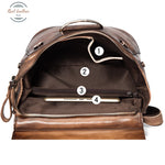 Vintage Leather Convertible Backpack For Women