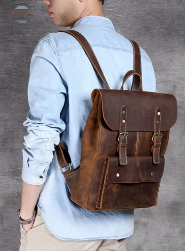 Vintage Leather Crazy Horse Backpack
