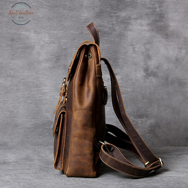 Vintage Leather Crazy Horse Backpack