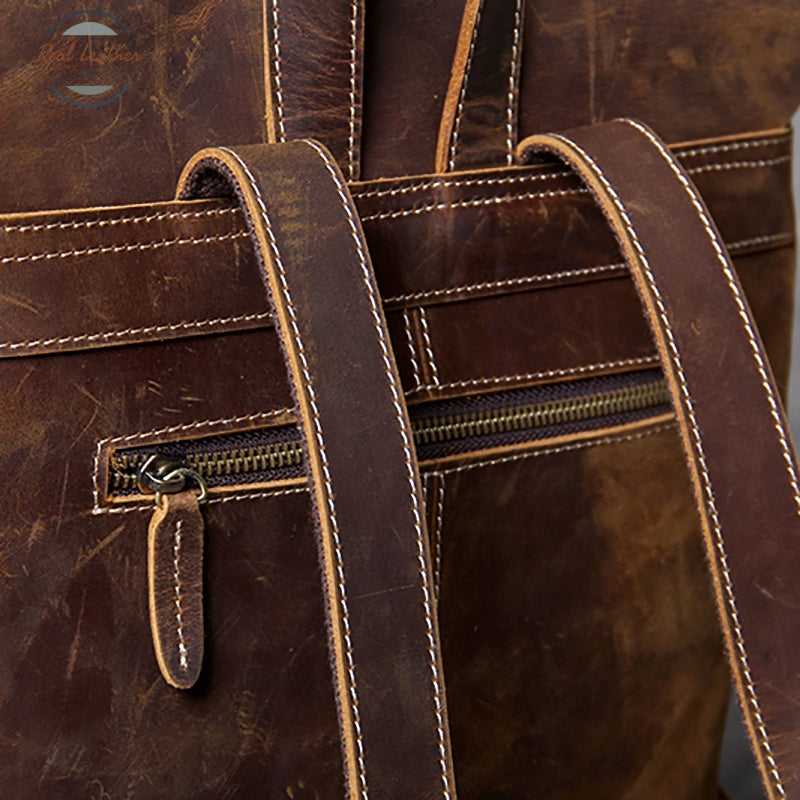 Vintage Leather Crazy Horse Backpack