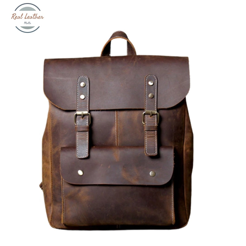 Vintage Leather Crazy Horse Backpack