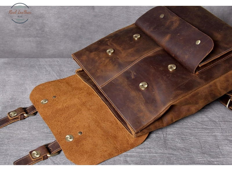 Vintage Leather Crazy Horse Backpack