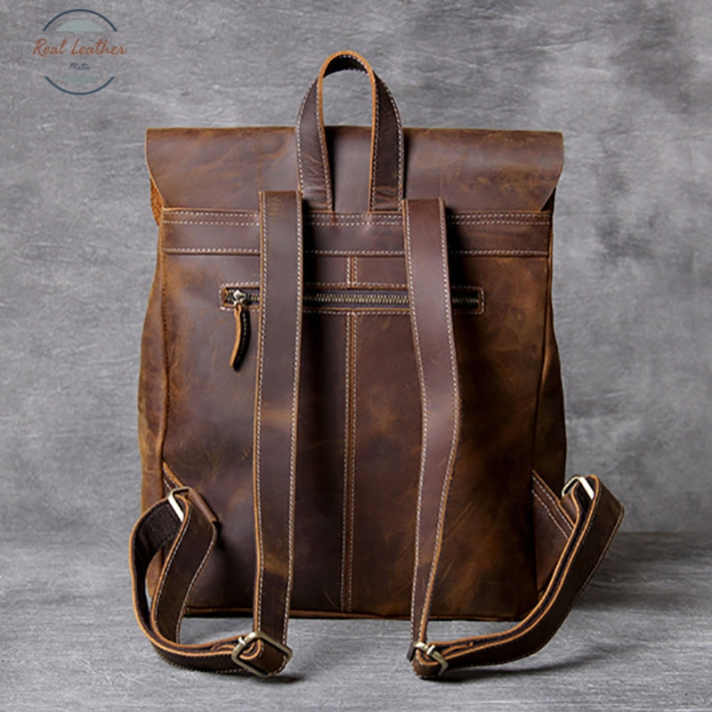 Vintage Leather Crazy Horse Backpack