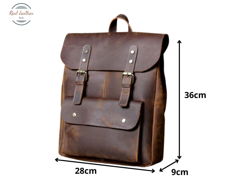 Vintage Leather Crazy Horse Backpack