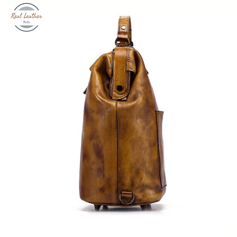 Vintage Leather Large Capacity Backpack Backpacks