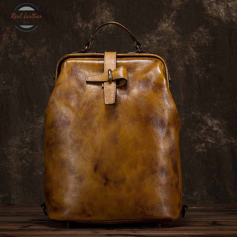 Vintage Leather Large Capacity Backpack Backpacks