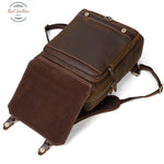 Vintage Leather Large Satchel Backpack