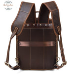 Vintage Leather Large Satchel Backpack