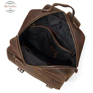 Vintage Leather Large Satchel Backpack Backpacks