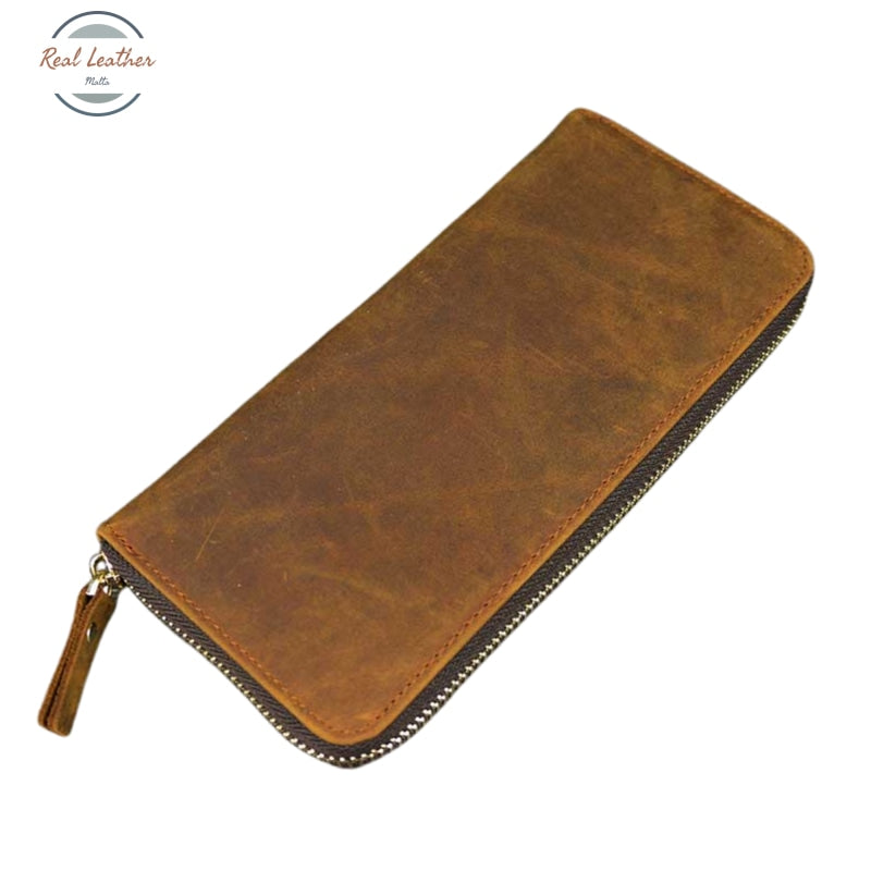 Vintage Leather Long Wallet