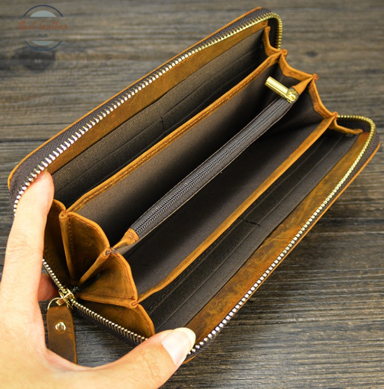 Vintage Leather Long Wallet