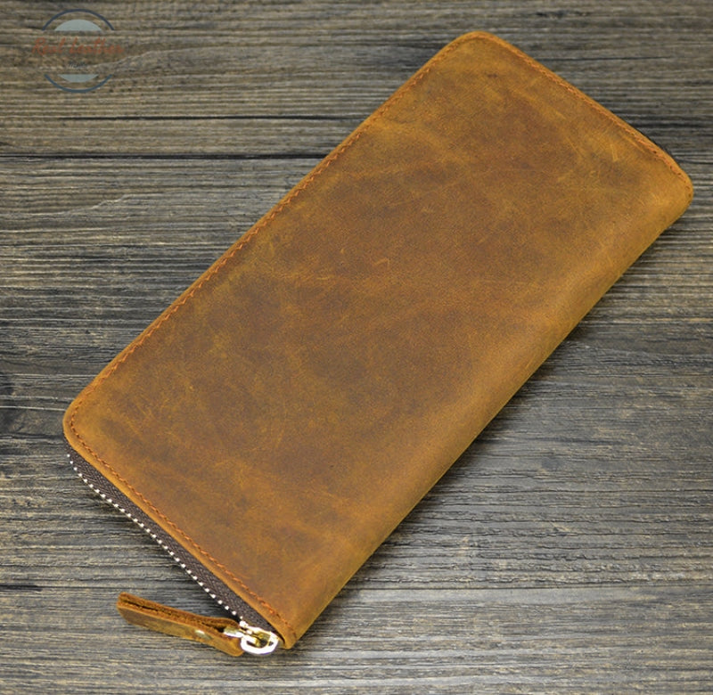 Vintage Leather Long Wallet