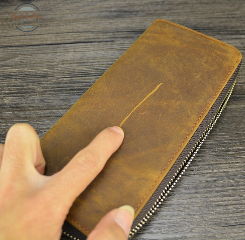 Vintage Leather Long Wallet