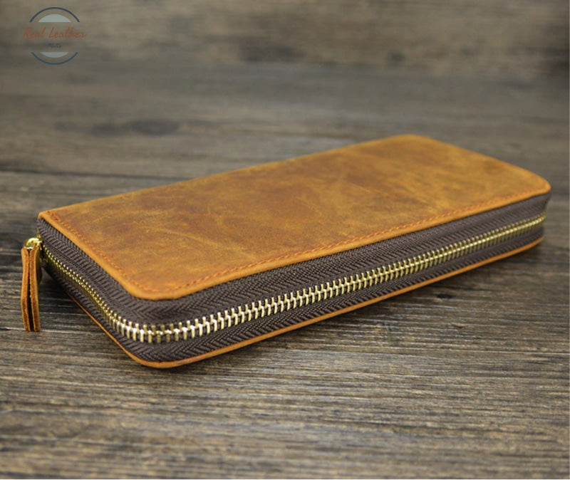Vintage Leather Long Wallet