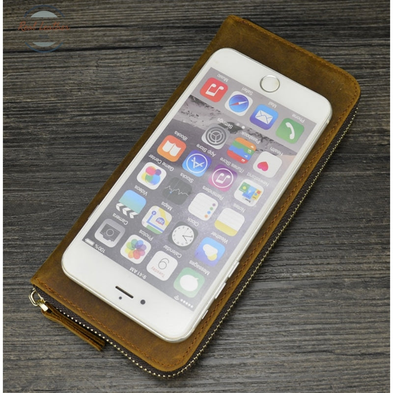 Vintage Leather Long Wallet