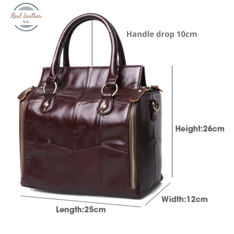 Vintage Leather Multi Pocket Handbag Handbags
