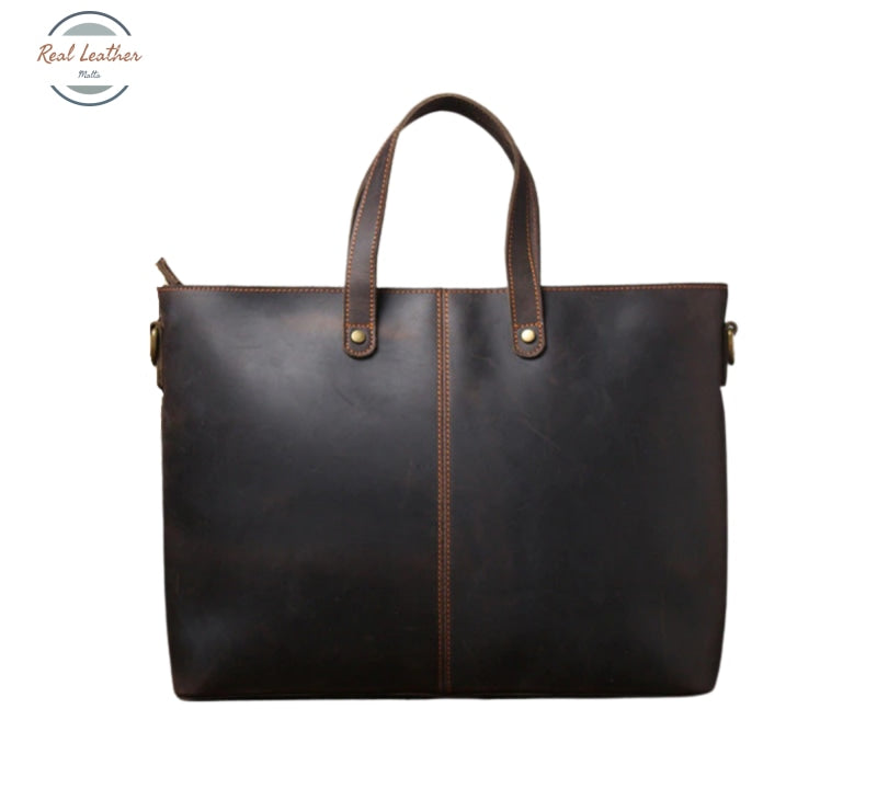 Vintage Leather Tote Bag