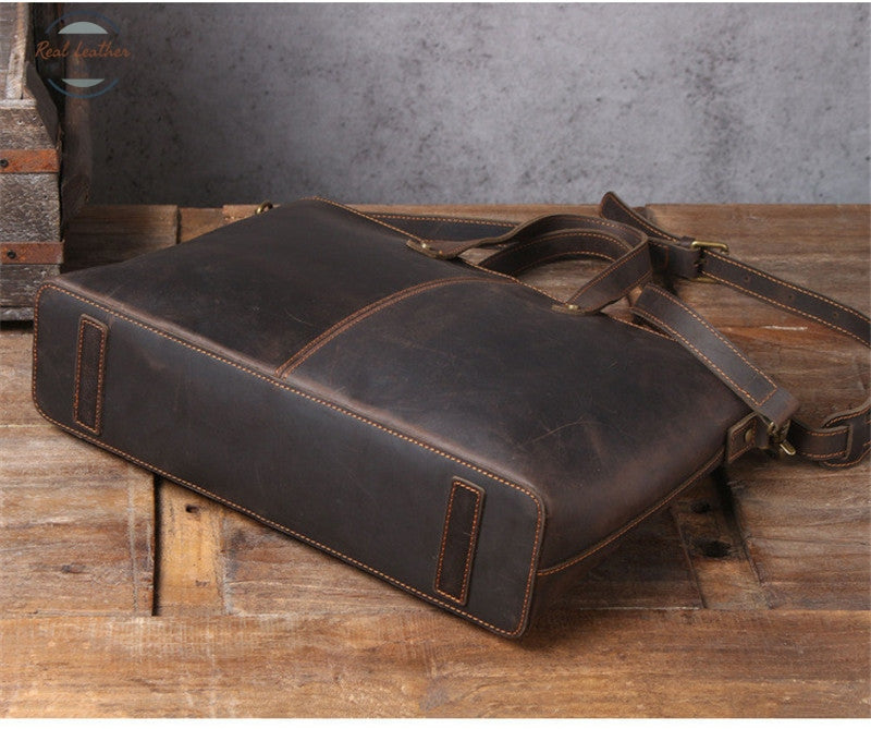 Vintage Leather Tote Bag