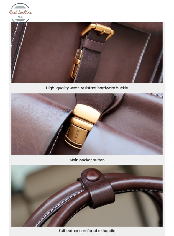 Vintage Leather Travel Luggage